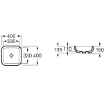 Roca A327654000 Khroma 座枱洗臉盆